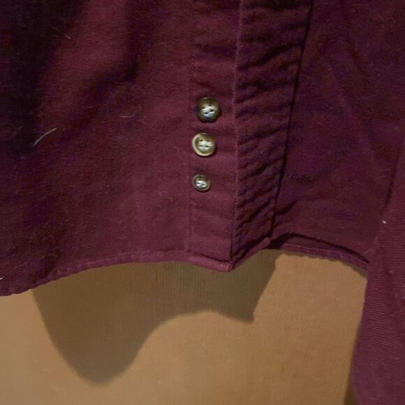 Eddie Bauer Mens XLT Material like flannel button down long sleeve - Picture 3 of 9